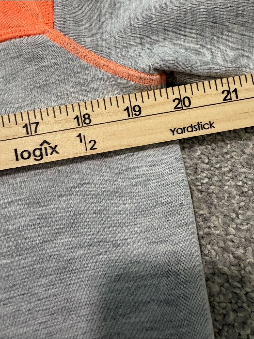 Athlete Women's Size Medium Colorblock Pullover Sweatshirt - Gray & Neon Orange - Picture 8 of 8